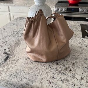 Banana Republic Metallic Bronze Tote Bag